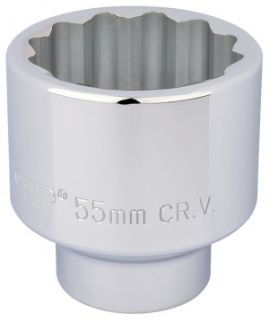 Draper 16708 - 12 Point Socket, 3/4" Sq. Dr., 55mm