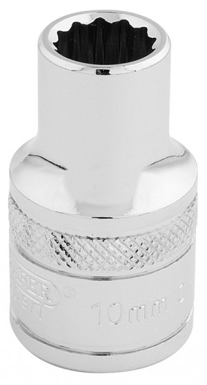 Draper 33093 - HI-TORQ® 12 Point Socket, 1/2" Sq. Dr., 10mm