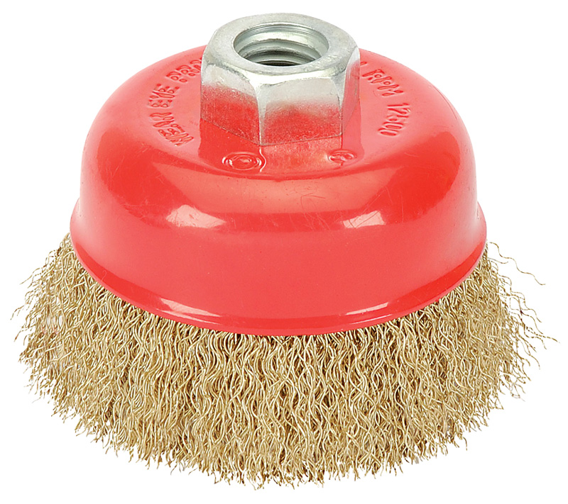 Draper 41443 - Crimped Wire Cup Brush, 60mm, M14 - Red Box Tools