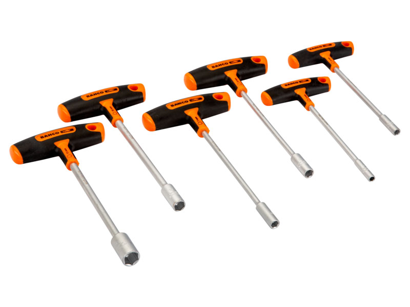 BAHCO 903T 3 Hex Nut Driver Set with T Handle Grip 5 13 mm 6