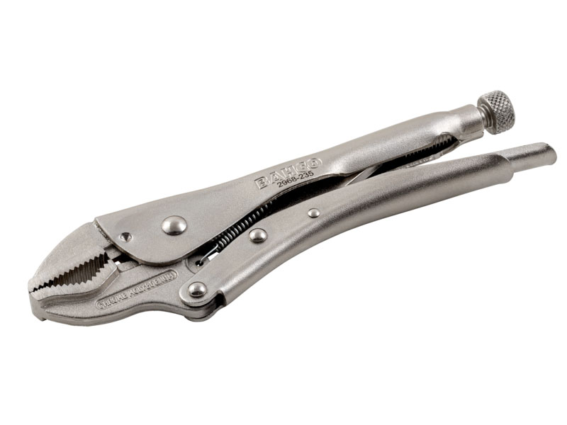 BAHCO 2968-190 - Grip Locking Pliers with Flat Jaws and Longitudinal ...