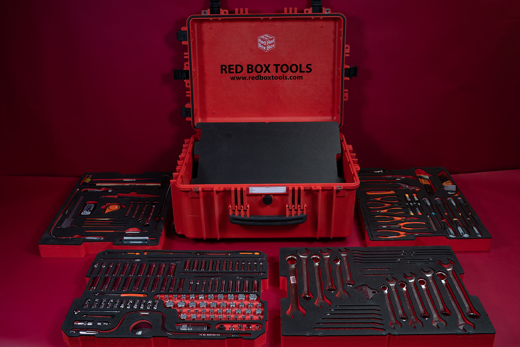 Helibox Trolley Case with - Tools Red and - RBI8000ST® Box foam spare Tools