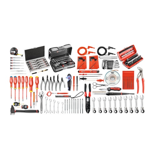 Facom CM.EL35 - 172-piece set of electricians tools - Red Box Tools