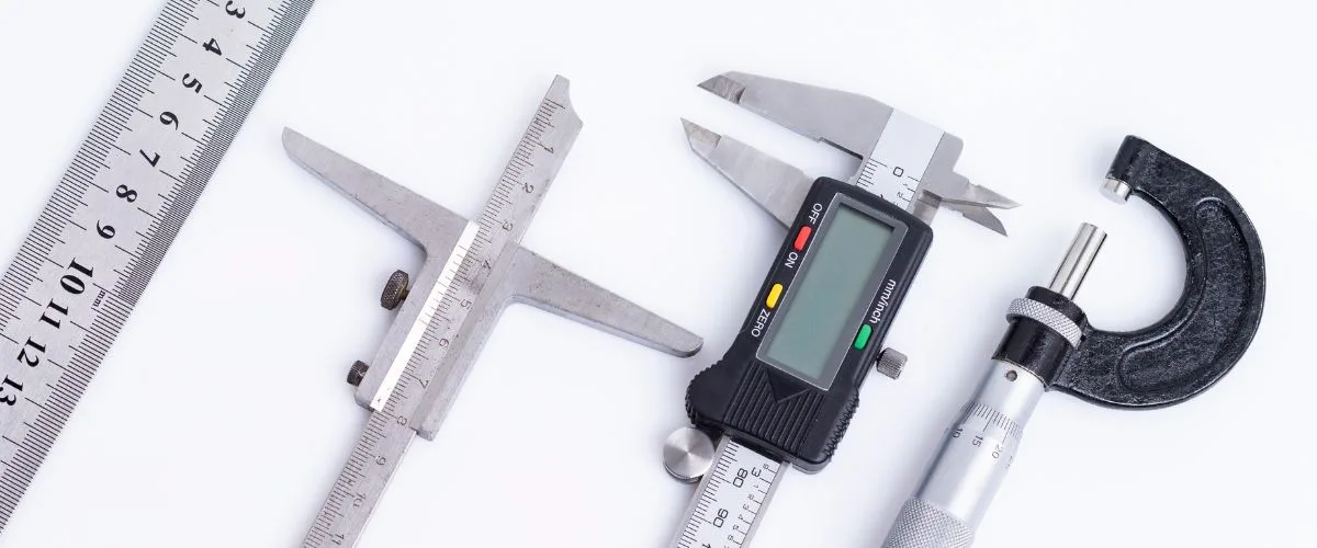 Measuring tools on sale in workshop