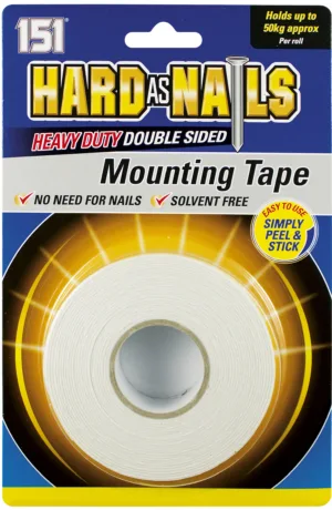 151 Hard As Nails Heavy Duty Double Sided Mounting Tape 24mm X 5m